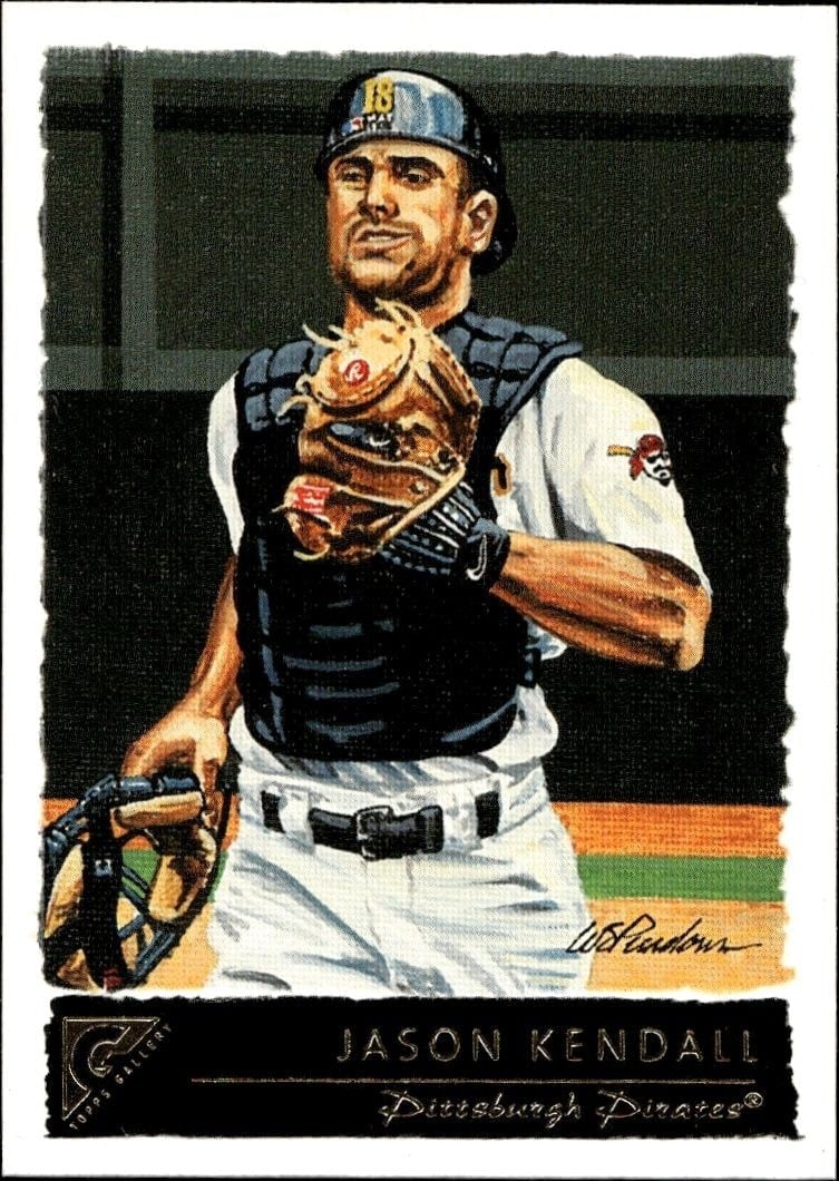 Jason Kendall 2001 Topps Gallery #33 Baseball Trading Card - Front 2001 Topps Gallery Jason Kendall #33 baseball trading card front