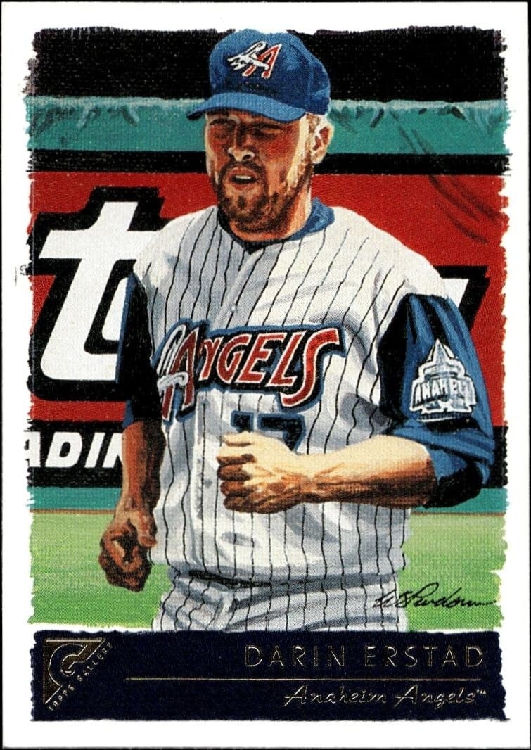 Darin Erstad 2001 Topps Gallery #1 Baseball Trading Card - Front 2001 Topps Gallery Darin Erstad #1 baseball trading card front