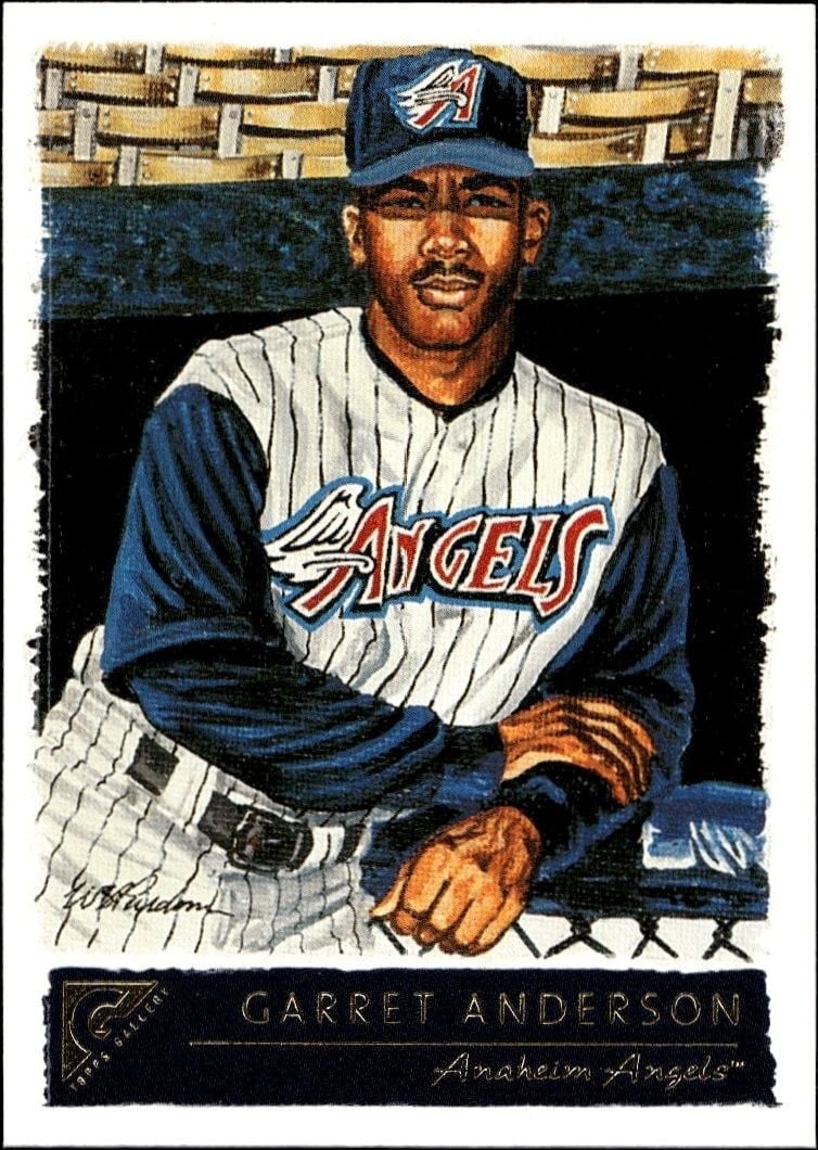 Garret Anderson 2001 Topps Gallery #17 Baseball Trading Card - Front 2001 Topps Gallery Garret Anderson #17 baseball trading card front