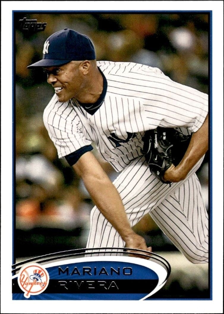 Mariano Rivera 2012 Topps #180 Baseball Trading Card - Front 2012 Topps Mariano Rivera #180 baseball trading card front
