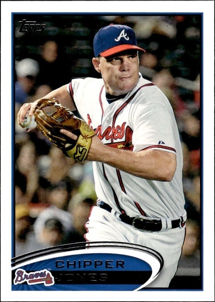 Chipper Jones 2012 Topps #305 Baseball Trading Card - Front 2012 Topps Chipper Jones #305 baseball trading card front