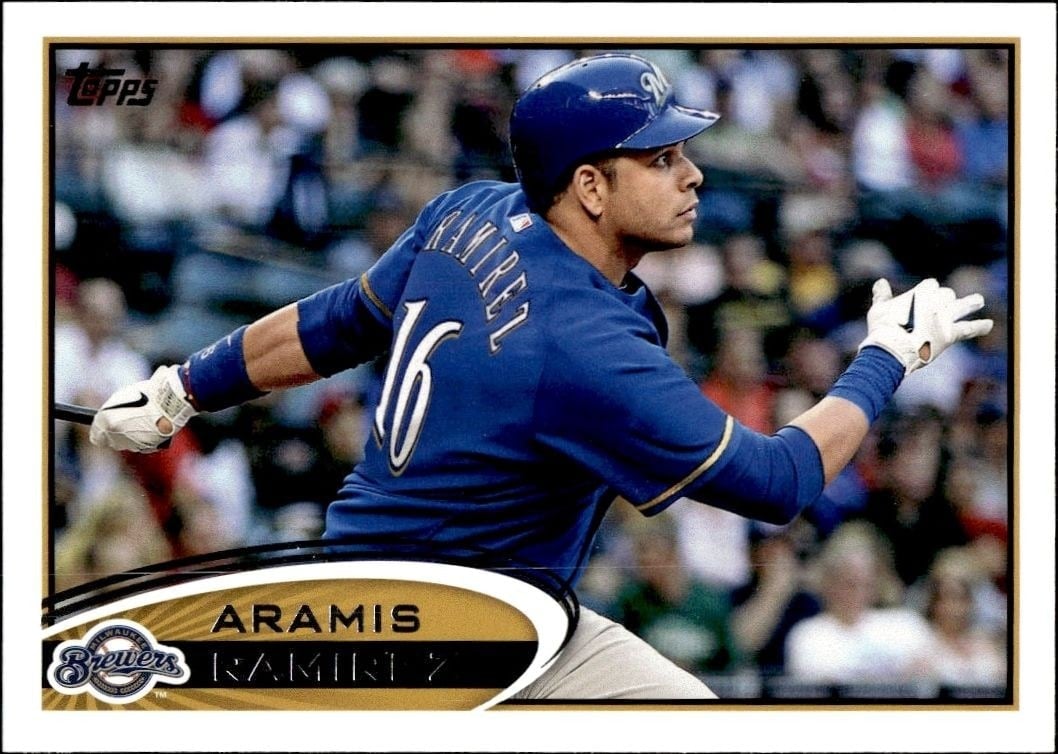 Aramis Ramirez 2012 Topps #365 Baseball Trading Card - Front 2012 Topps Aramis Ramirez #365 baseball trading card front