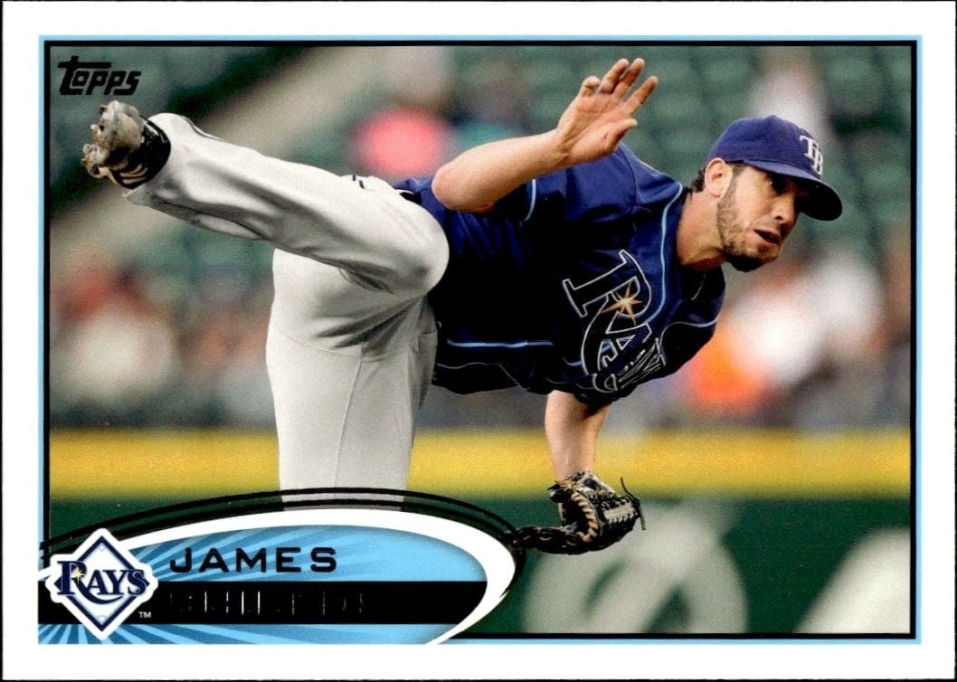 James Shields 2012 Topps #471 Baseball Trading Card - Front 2012 Topps James Shields #471 baseball trading card front