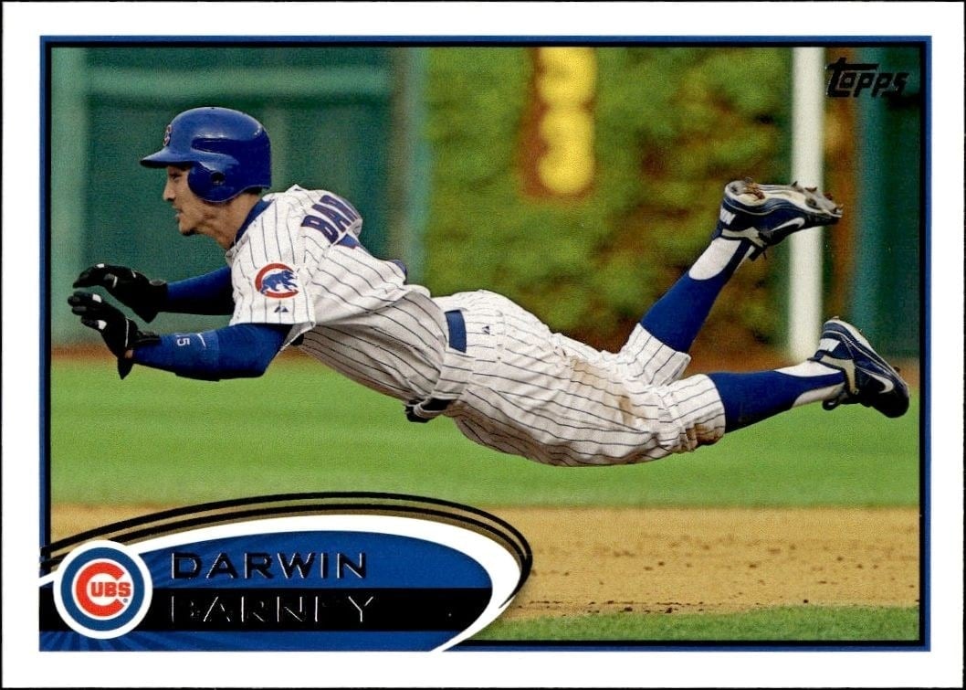 Darwin Barney 2012 Topps #494 Baseball Trading Card - Front 2012 Topps Darwin Barney #494 baseball trading card front