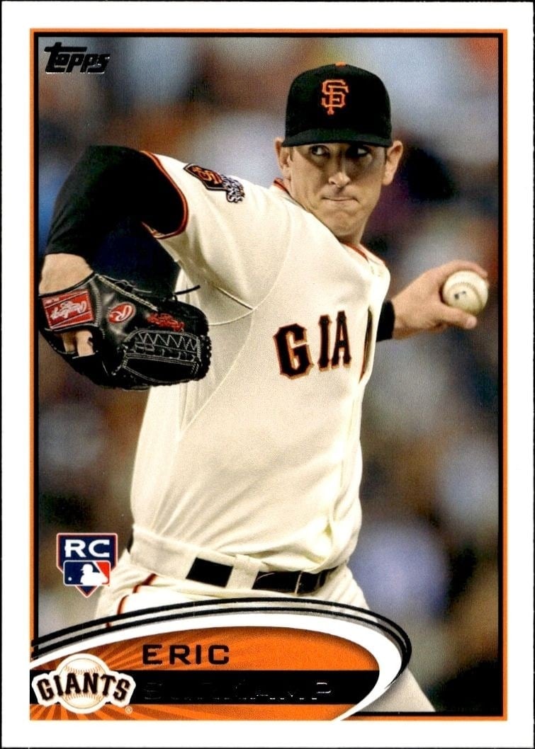Eric Surkamp 2012 Topps #459 Baseball Trading Card - Front 2012 Topps Eric Surkamp #459 baseball trading card front
