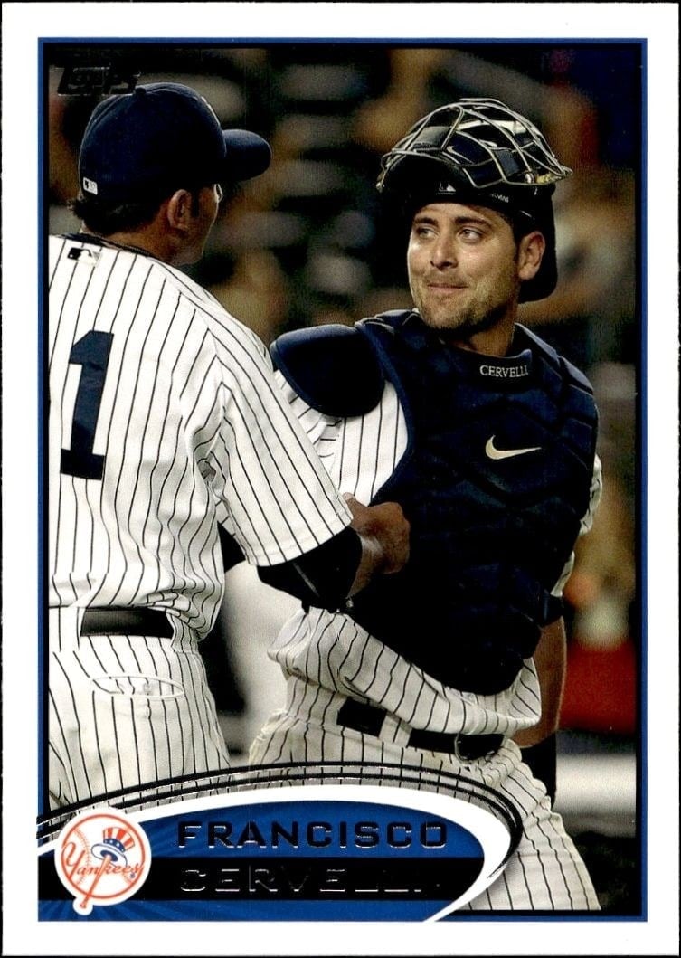 Francisco Cervelli 2012 Topps #646 Baseball Trading Card - Front 2012 Topps Francisco Cervelli #646 baseball trading card front