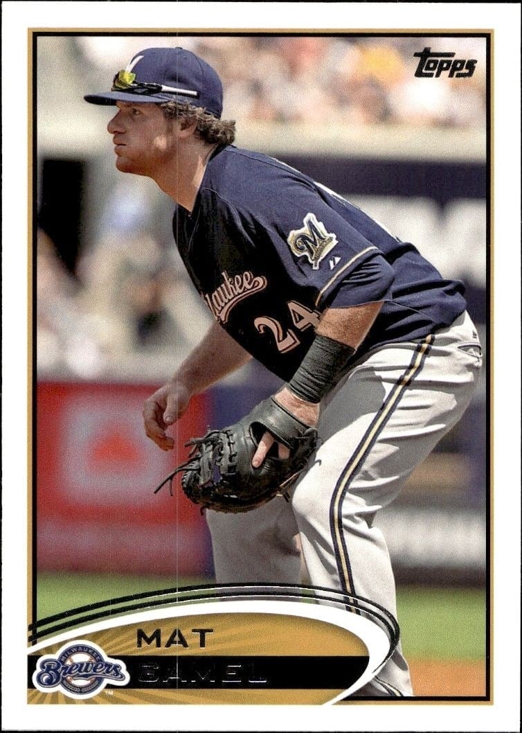 Mat Gamel 2012 Topps #472 Baseball Trading Card - Front 2012 Topps Mat Gamel #472 baseball trading card front
