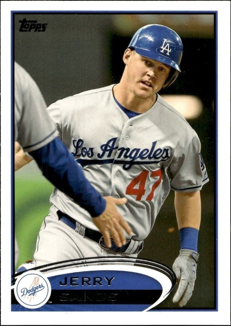 Jerry Sands 2012 Topps #486 Baseball Trading Card - Front 2012 Topps Jerry Sands #486 baseball trading card front