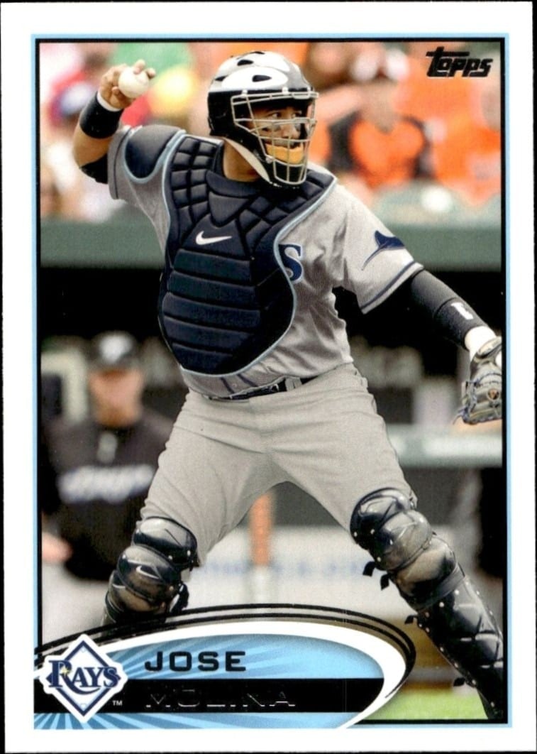 Jose Molina 2012 Topps #366 Baseball Trading Card - Front 2012 Topps Jose Molina #366 baseball trading card front
