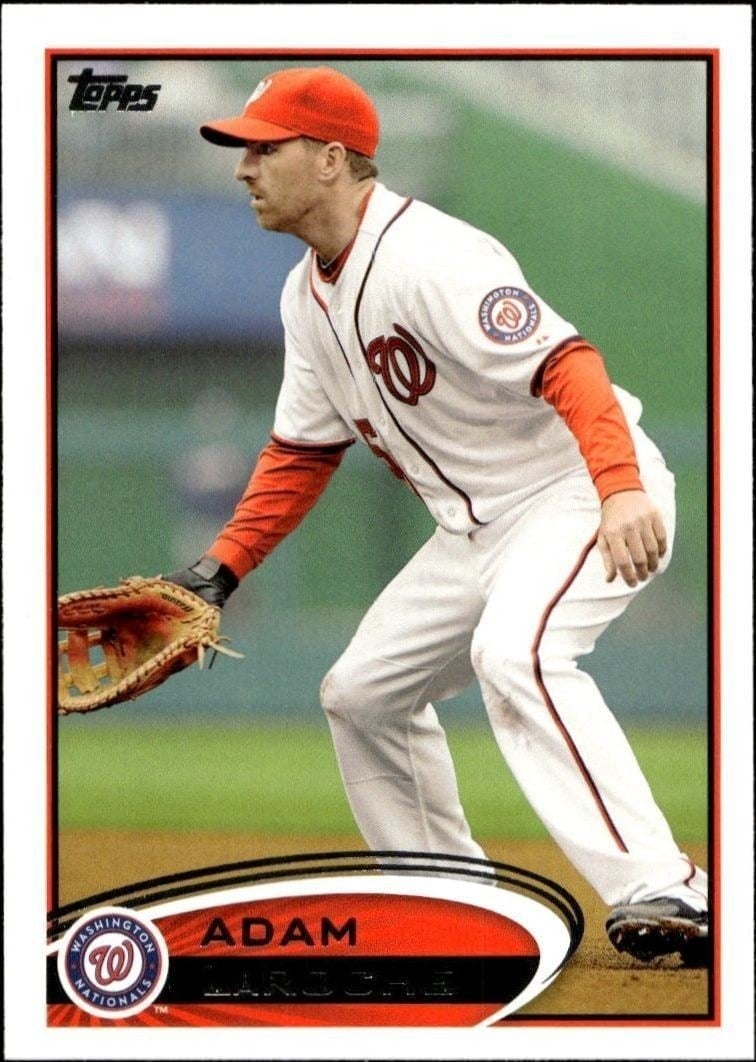 Adam LaRoche 2012 Topps #340 Baseball Trading Card - Front 2012 Topps Adam LaRoche #340 baseball trading card front