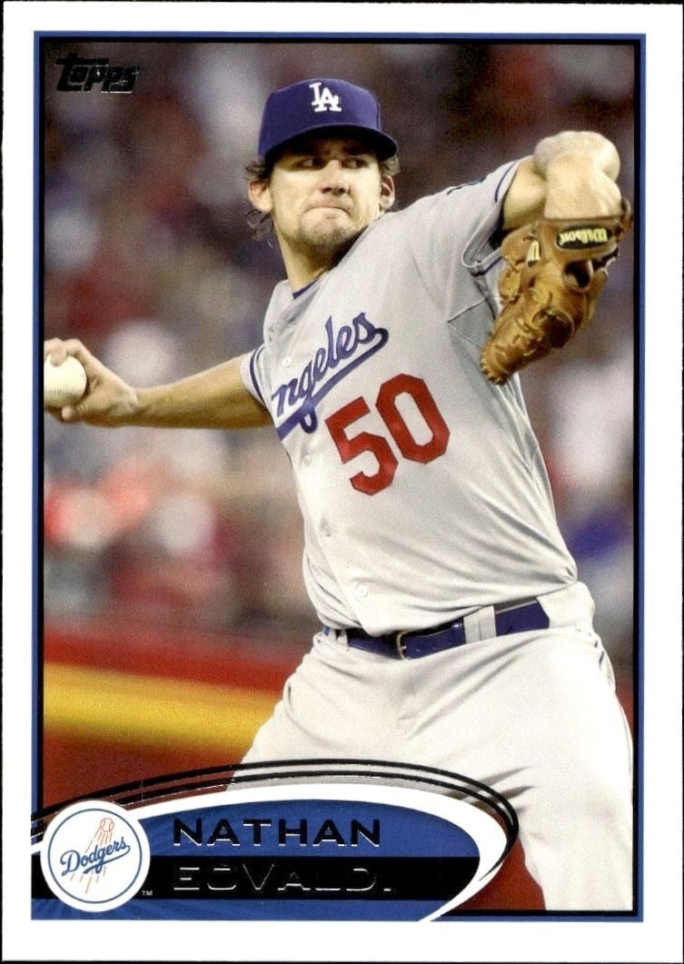 Nathan Eovaldi 2012 Topps #405 Baseball Trading Card - Front 2012 Topps Nathan Eovaldi #405 baseball trading card front