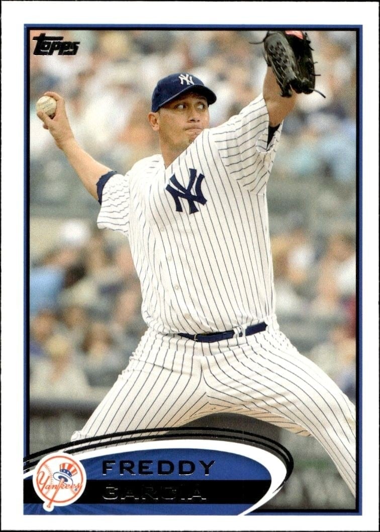 Freddy Adrian Garcia 2012 Topps #596 Baseball Trading Card - Front 2012 Topps Freddy Adrian Garcia #596 baseball trading card front