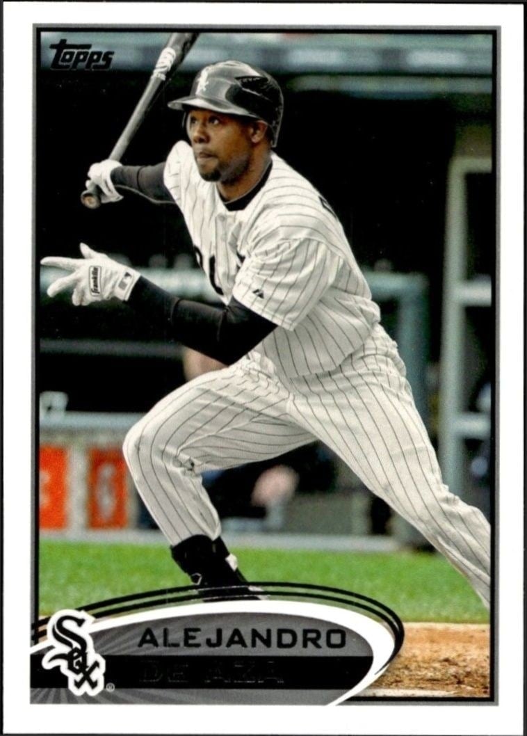 Alejandro De Aza 2012 Topps #602 Baseball Trading Card - Front 2012 Topps Alejandro De Aza #602 baseball trading card front