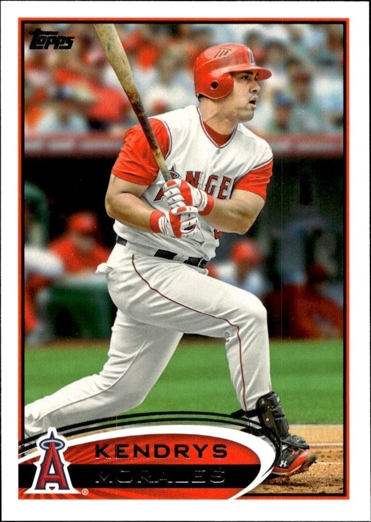 Kendrys Morales 2012 Topps #536 Baseball Trading Card - Front 2012 Topps Kendrys Morales #536 baseball trading card front