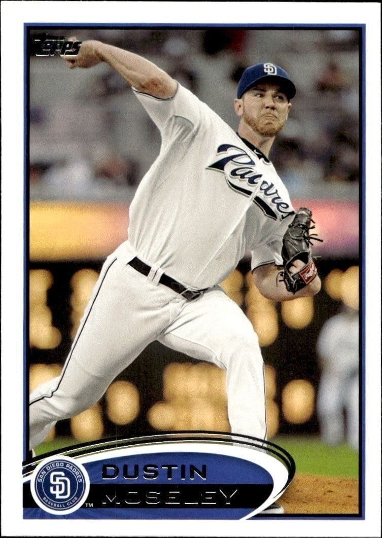 Dustin Moseley 2012 Topps #448 Baseball Trading Card - Front 2012 Topps Dustin Moseley #448 baseball trading card front