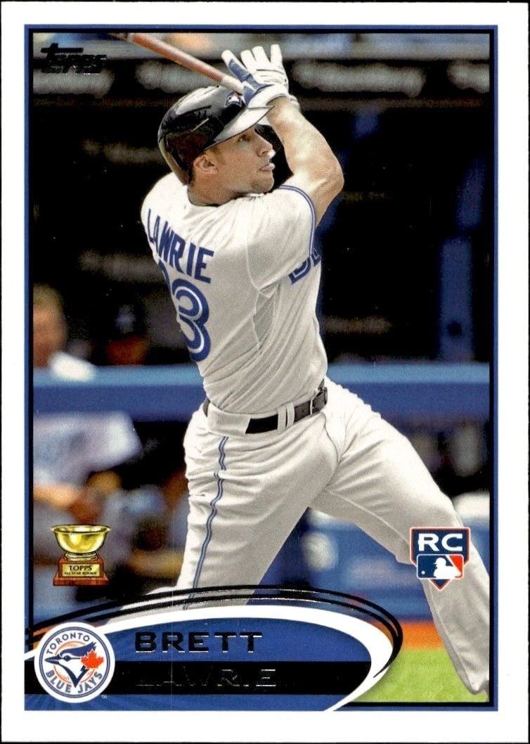 Brett Lawrie 2012 Topps #462 Baseball Trading Card - Front 2012 Topps Brett Lawrie #462 baseball trading card front