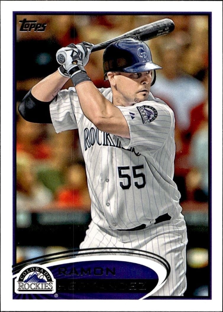 Ramon Hernandez 2012 Topps #476 Baseball Trading Card - Front 2012 Topps Ramon Hernandez #476 baseball trading card front