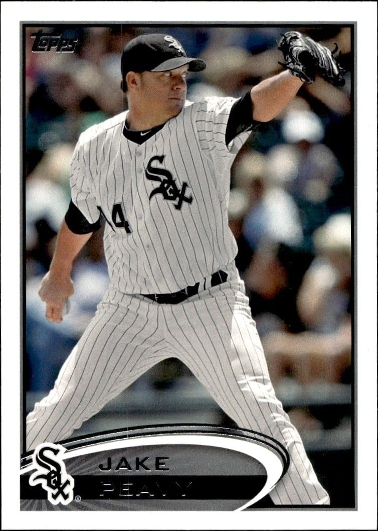 Jake Peavy 2012 Topps #518 Baseball Trading Card - Front 2012 Topps Jake Peavy #518 baseball trading card front