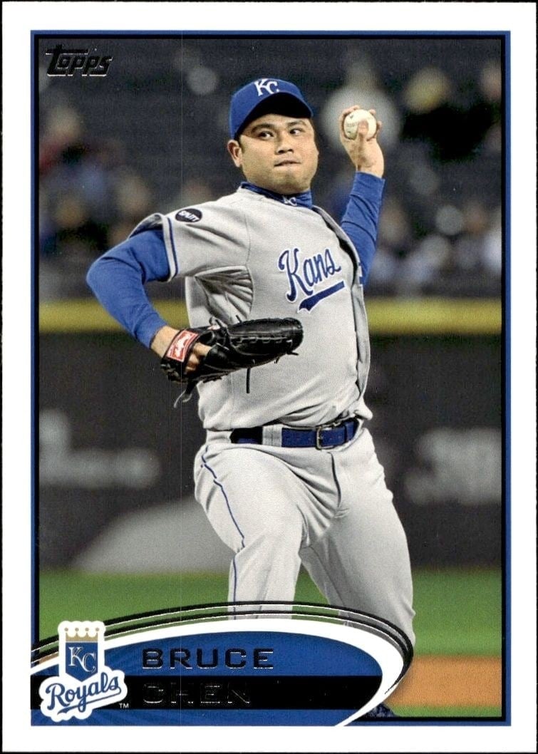 Bruce Chen 2012 Topps #647 Baseball Trading Card - Front 2012 Topps Bruce Chen #647 baseball trading card front