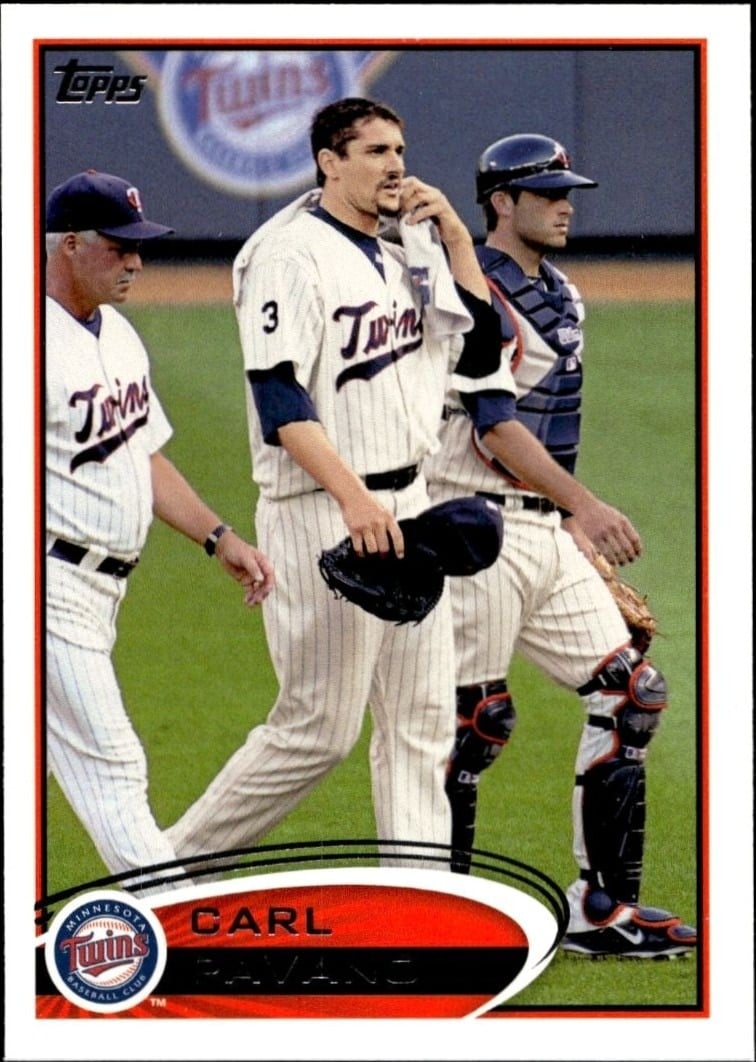 Carl Pavano 2012 Topps #164 Baseball Trading Card - Front 2012 Topps Carl Pavano #164 baseball trading card front