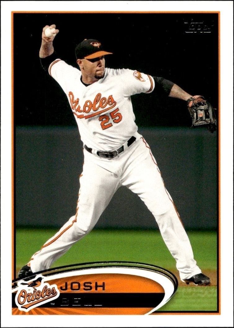 Josh Bell 2012 Topps #121 Baseball Trading Card - Front 2012 Topps Josh Bell #121 baseball trading card front