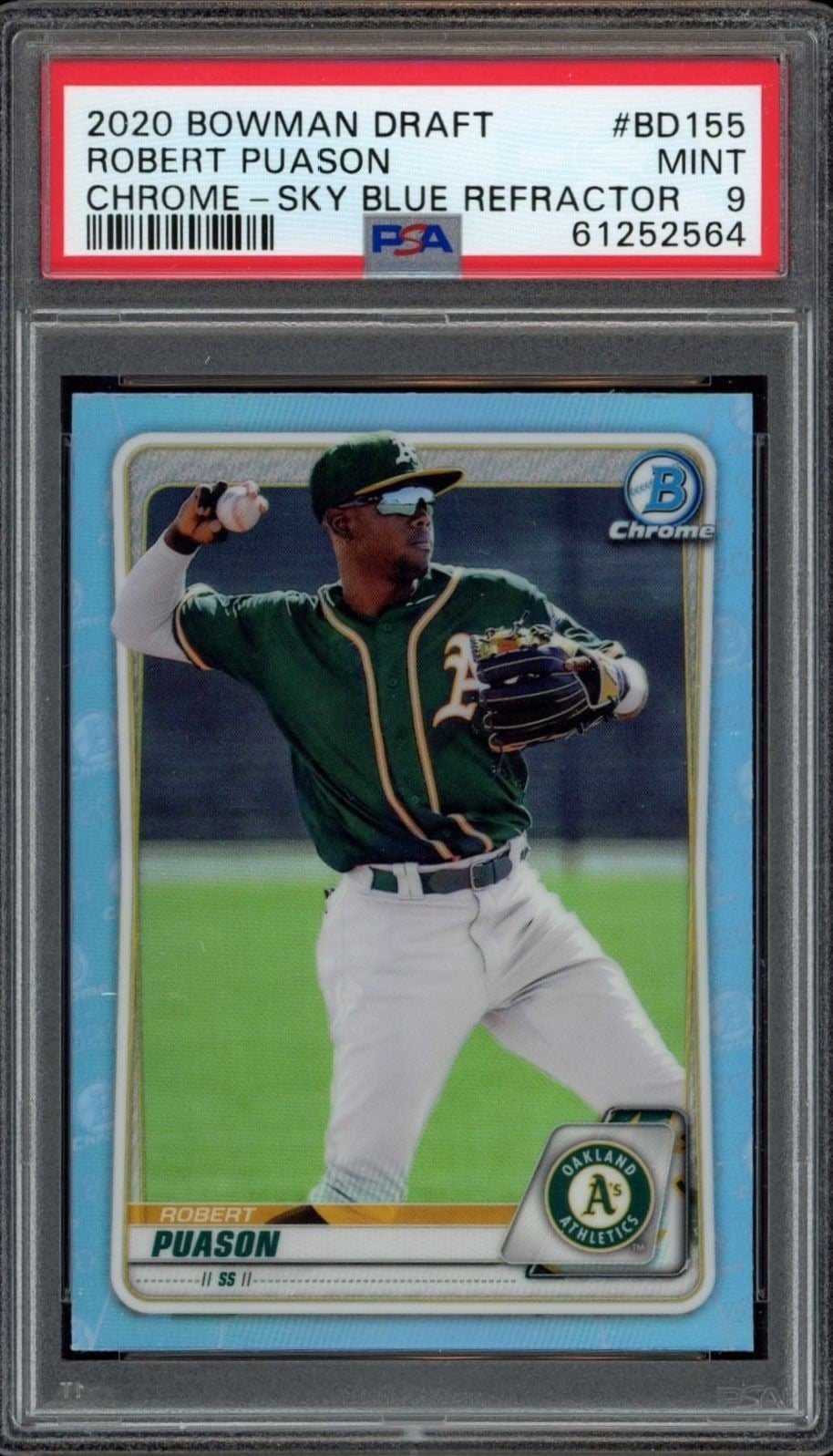 Robert Puason 2020 Bowman Draft #BD-155 Baseball Trading Card - Front 2020 Bowman Draft Robert Puason #BD-155 baseball trading card front