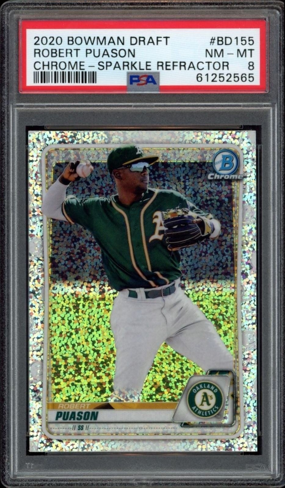 Robert Puason 2020 Bowman Draft #BD-155 Baseball Trading Card - Front 2020 Bowman Draft Robert Puason #BD-155 baseball trading card front