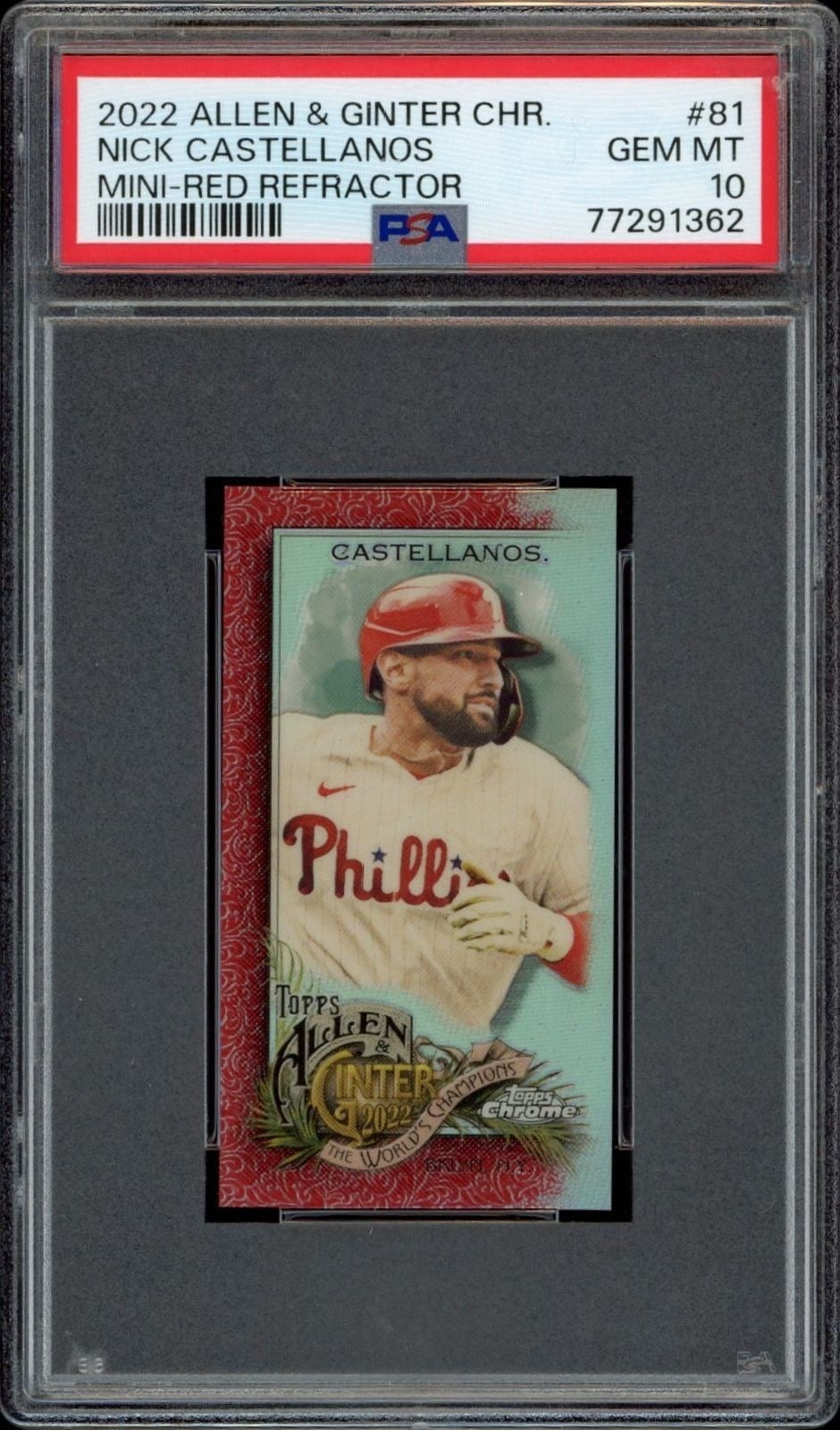 Nick Castellanos 2022 Topps Allen & Ginter #81 Baseball Trading Card - Front 2022 Topps Allen & Ginter Nick Castellanos #81 baseball trading card front