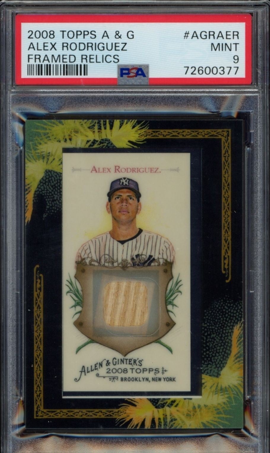 Alex Rodriguez 2008 Topps Allen & Ginter #AGR-AER Baseball Trading Card - Front 2008 Topps Allen & Ginter Alex Rodriguez #AGR-AER baseball trading card front
