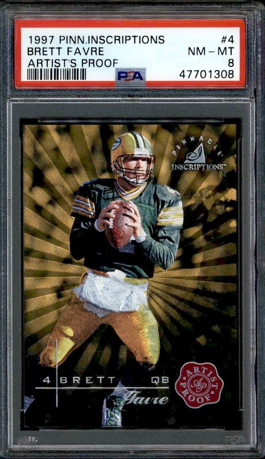 1997 Pinnacle Inscriptions Brett Favre #4 trading card