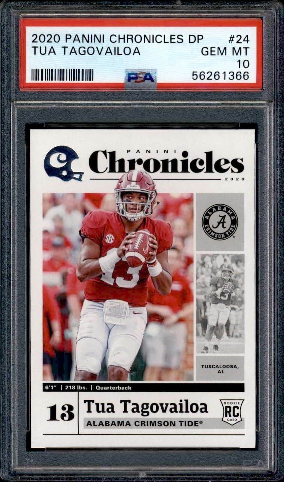 Tua Tagovailoa 2020 Panini Chronicles Draft Picks #24 Football Trading Card - Front 2020 Panini Chronicles Draft Picks Tua Tagovailoa #24 football trading card front