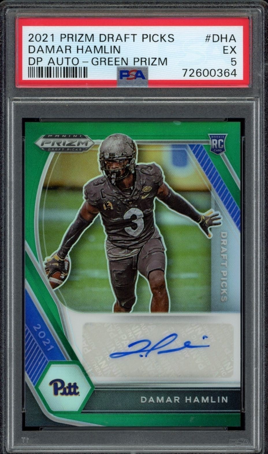 Damar Hamlin 2021 Panini Prizm Draft Picks #DPA-DHA Football Trading Card - Front 2021 Panini Prizm Draft Picks Damar Hamlin #DPA-DHA football trading card front