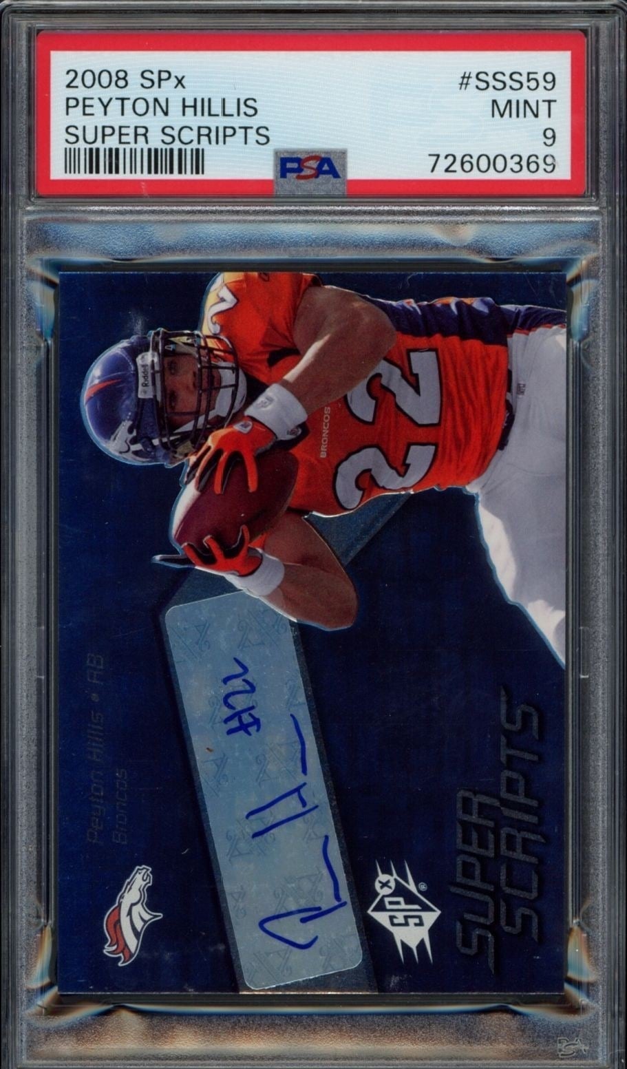 2008 Upper-Deck Spx Peyton Hillis #SSS59 trading card