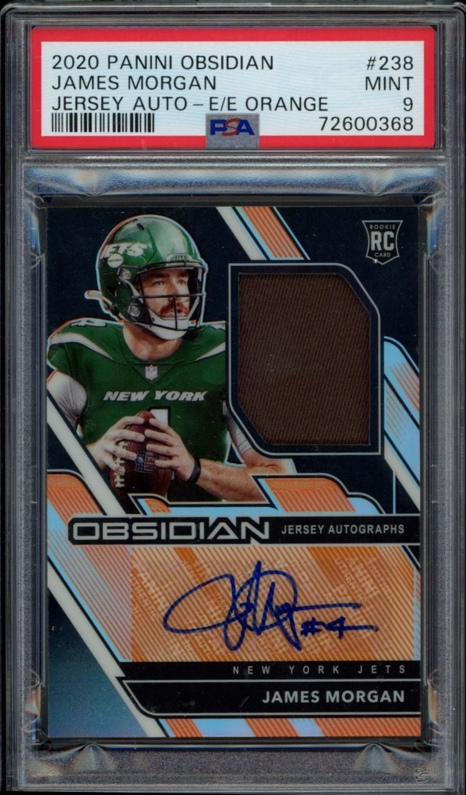 James Morgan 2020 Panini Obsidian #238 Football Trading Card - Front 2020 Panini Obsidian James Morgan #238 football trading card front