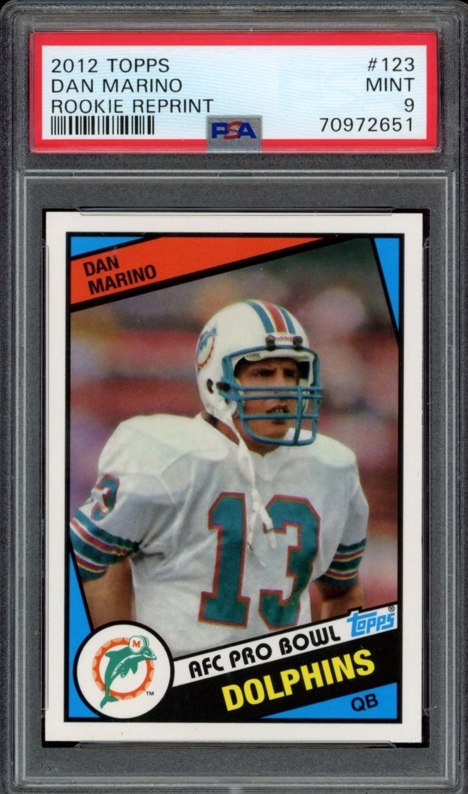 Dan Marino 2012 Topps #123 Football Trading Card - Front 2012 Topps Dan Marino #123 football trading card front