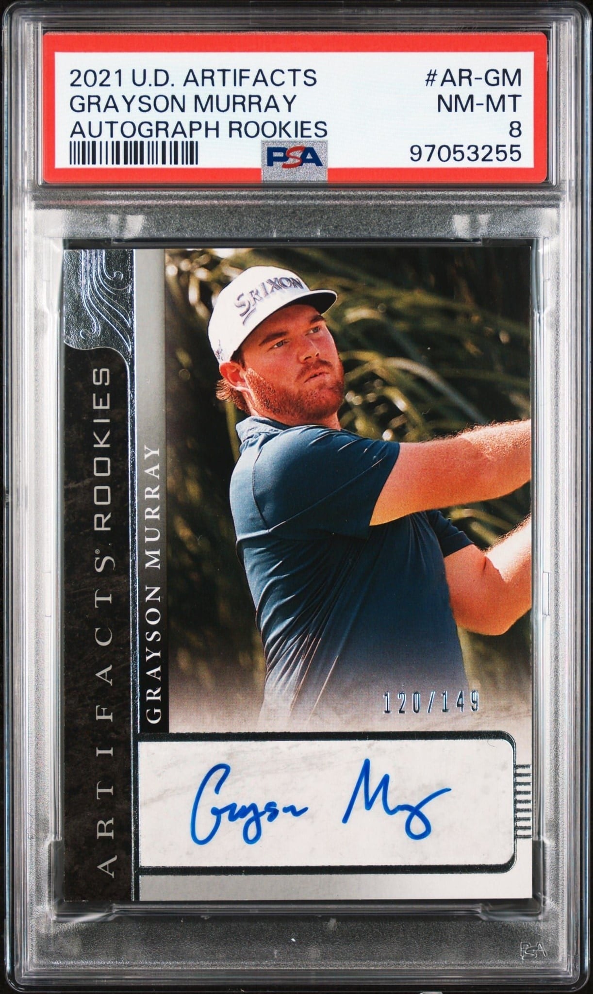 Grayson Murray 2021 Upper Deck Artifacts #AR-GM Golf Trading Card - Front 2021 Upper Deck Artifacts Grayson Murray #AR-GM golf trading card front