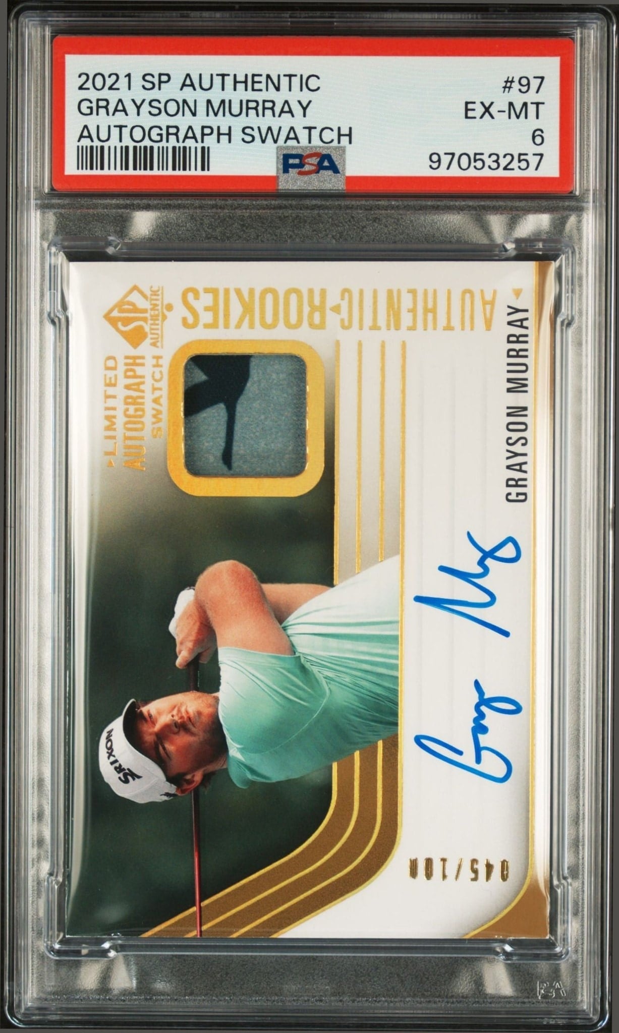 Grayson Murray 2021 Upper Deck SP Authentic #97 Golf Trading Card - Front 2021 Upper Deck SP Authentic Grayson Murray #97 golf trading card front