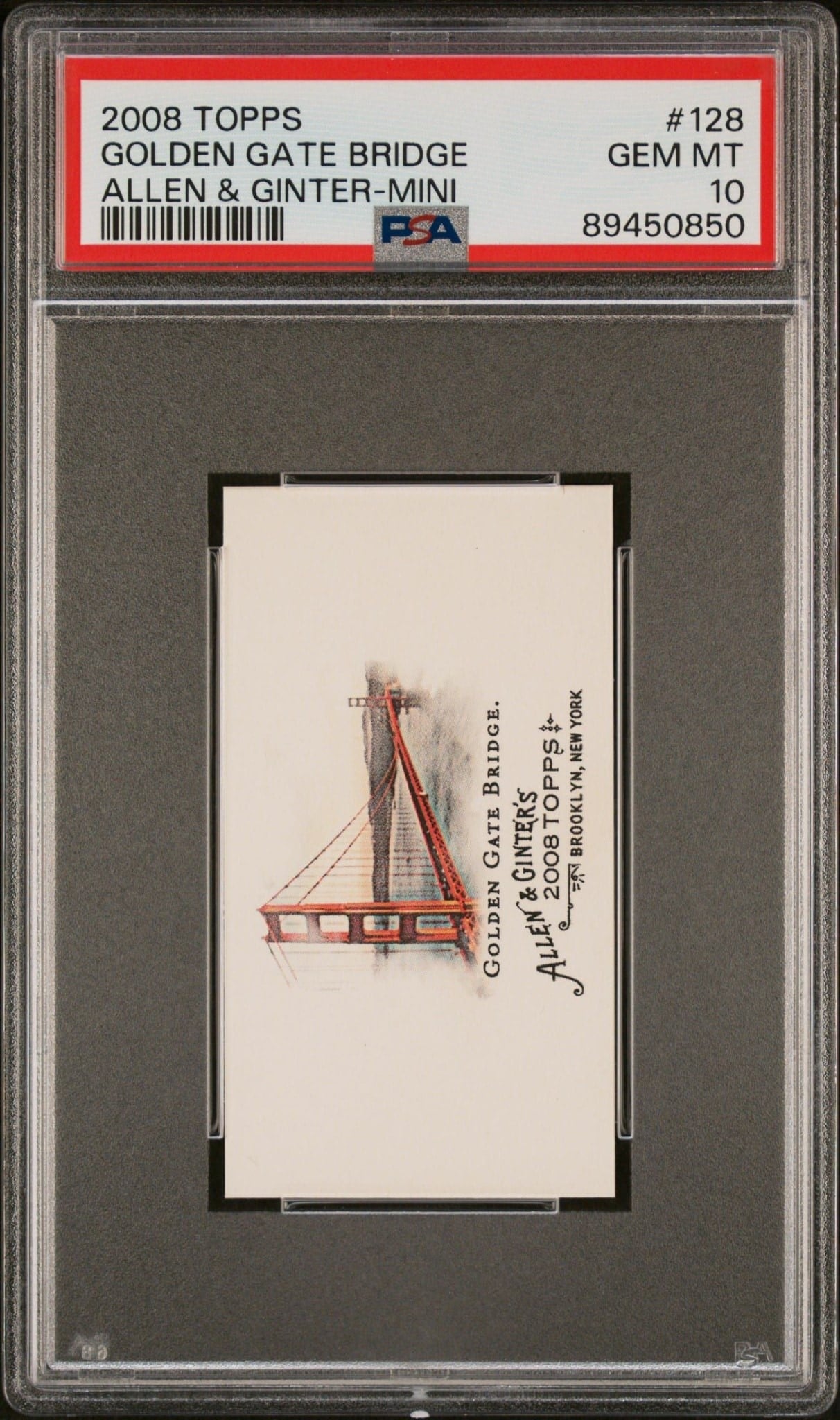 2008 Topps Allen & Ginter Golden Gate Bridge #128 trading card