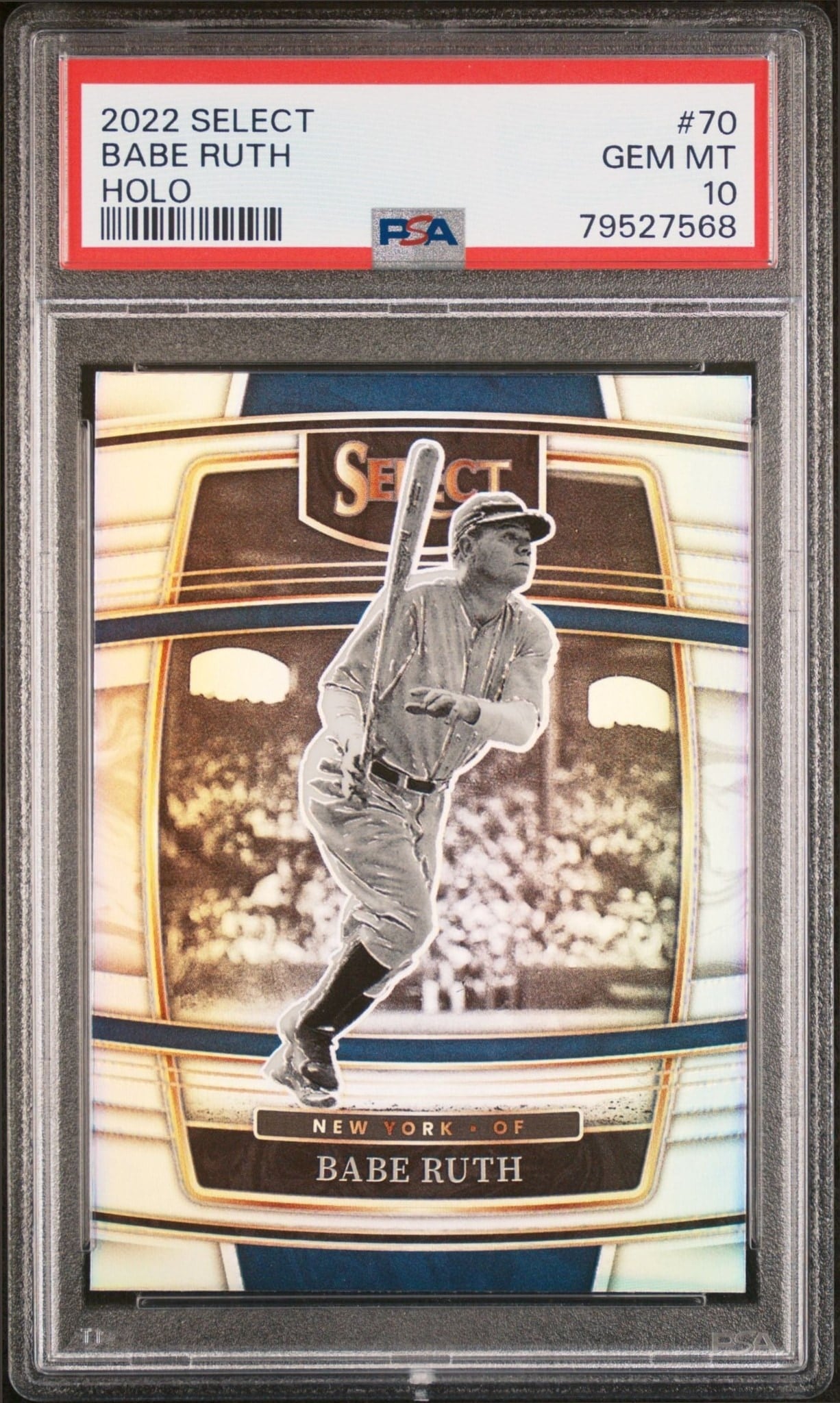 Babe Ruth 2022 Panini Select #70 Baseball Trading Card - Front 2022 Panini Select Babe Ruth #70 baseball trading card front
