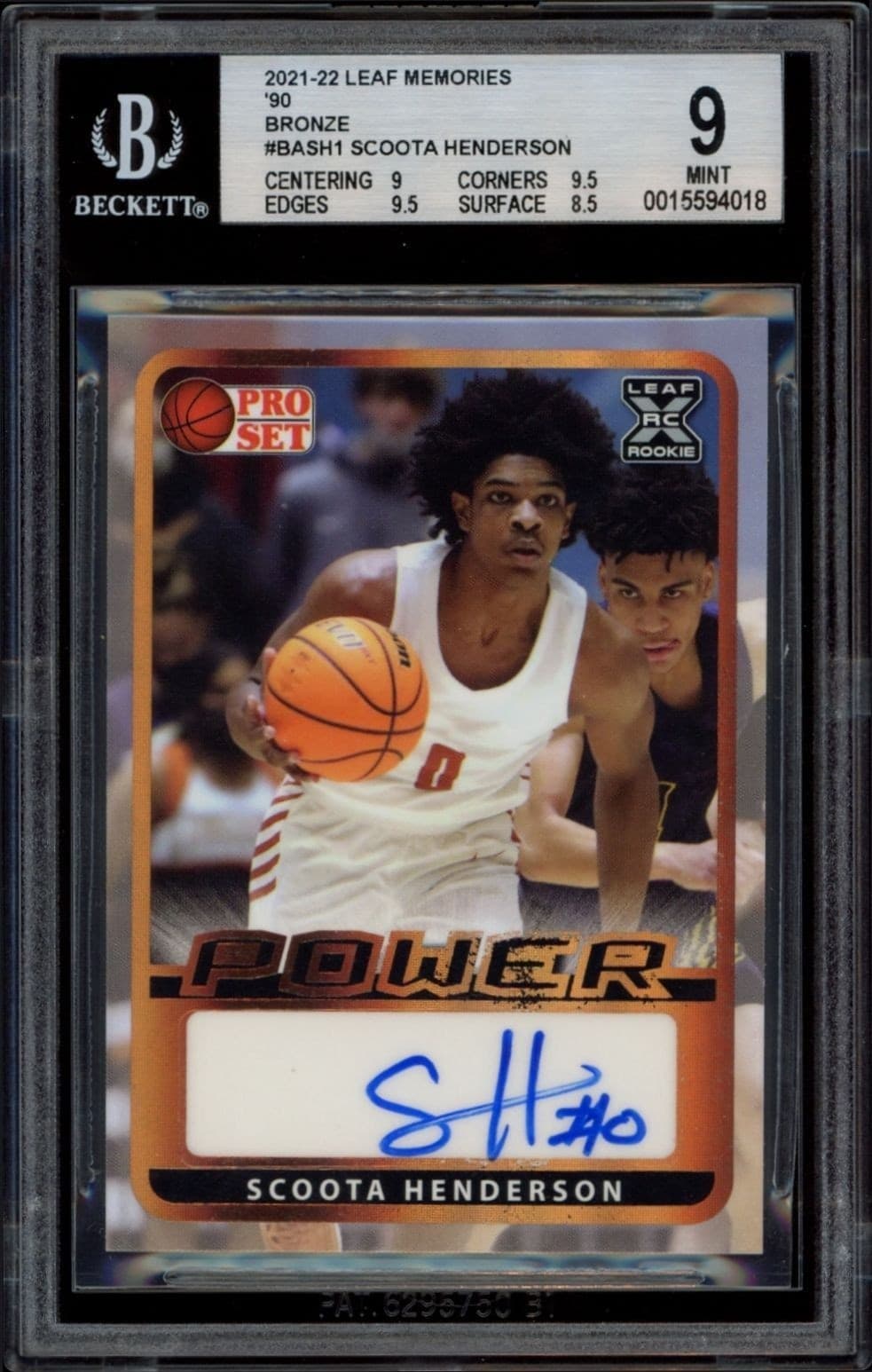 2021-22 Leaf Memories Scoot Henderson #BA-SH1 trading card