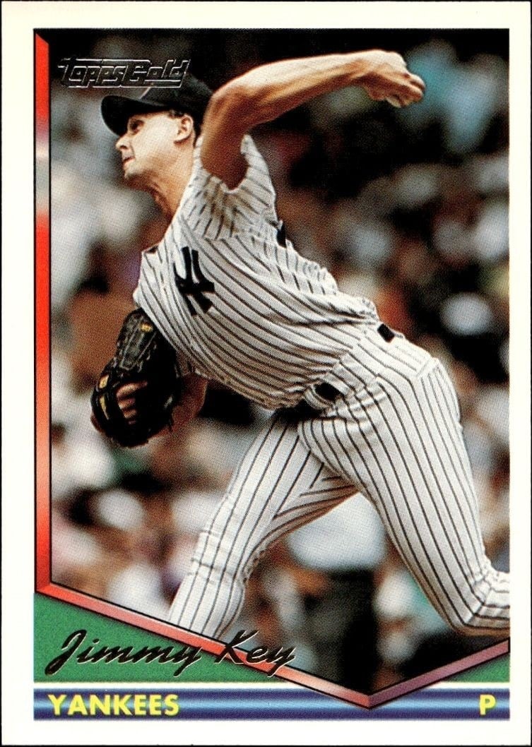 Jimmy Key 1994 Topps #120 Baseball Trading Card - Front 1994 Topps Jimmy Key #120 baseball trading card front