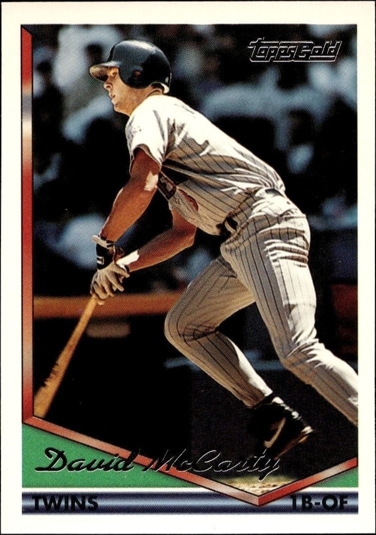 David McCarty 1994 Topps #156 Baseball Trading Card - Front 1994 Topps David McCarty #156 baseball trading card front