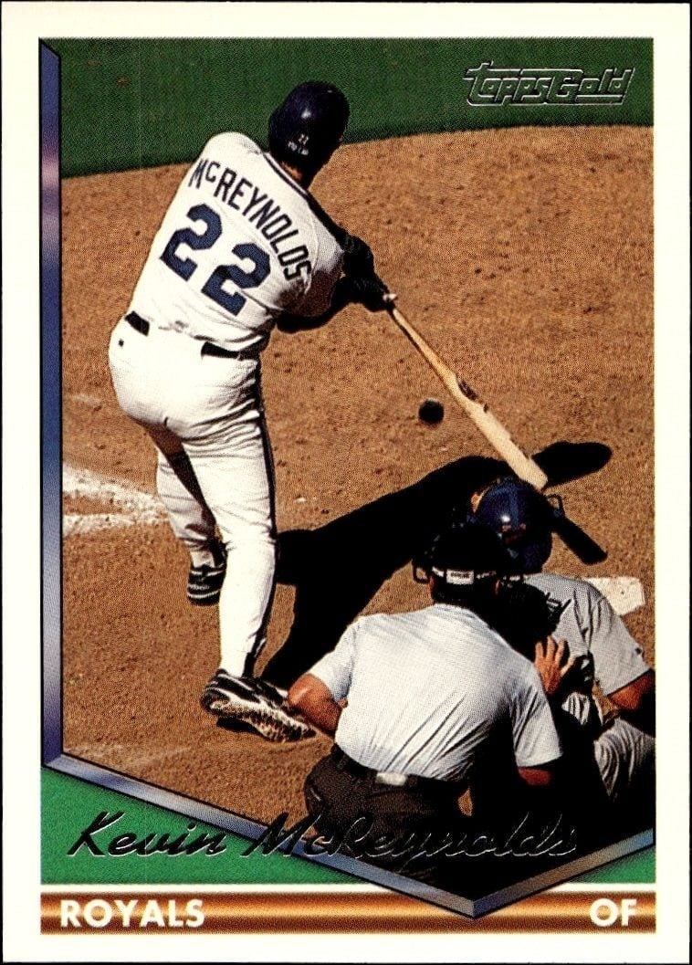 Kevin McReynolds 1994 Topps #218 Baseball Trading Card - Front 1994 Topps Kevin McReynolds #218 baseball trading card front
