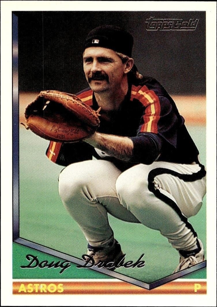 Doug Drabek 1994 Topps #220 Baseball Trading Card - Front 1994 Topps Doug Drabek #220 baseball trading card front