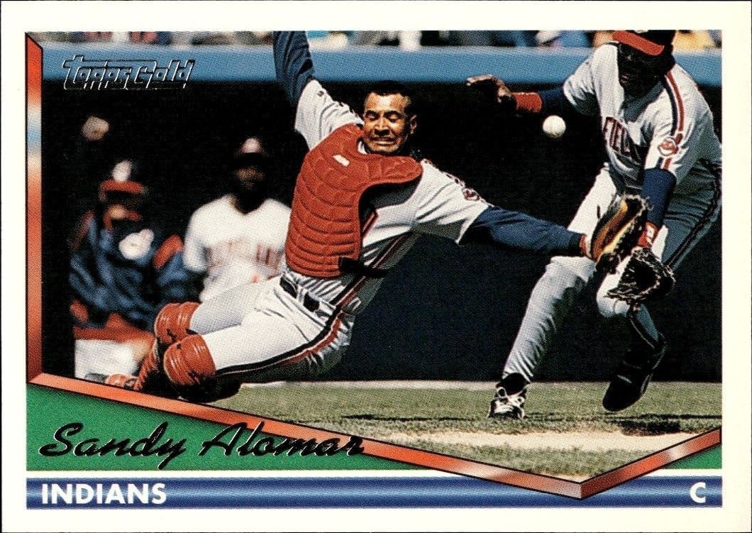 Sandy Alomar, Jr. 1994 Topps #273 Baseball Trading Card - Front 1994 Topps Sandy Alomar, Jr. #273 baseball trading card front
