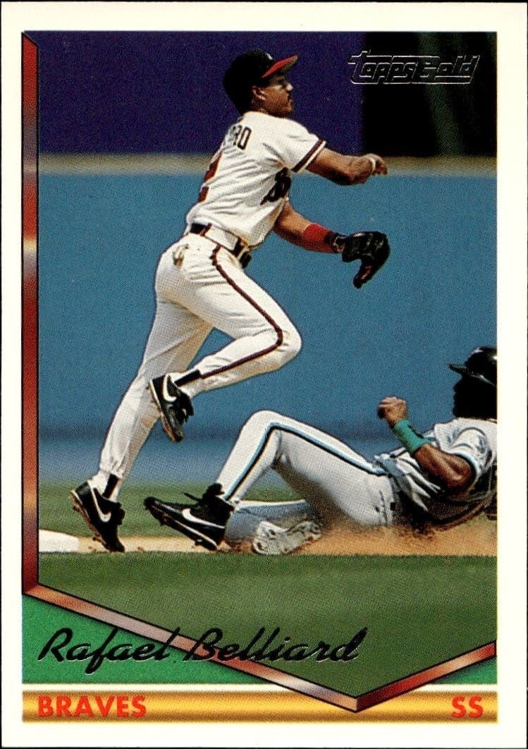 Rafael Belliard 1994 Topps #261 Baseball Trading Card - Front 1994 Topps Rafael Belliard #261 baseball trading card front
