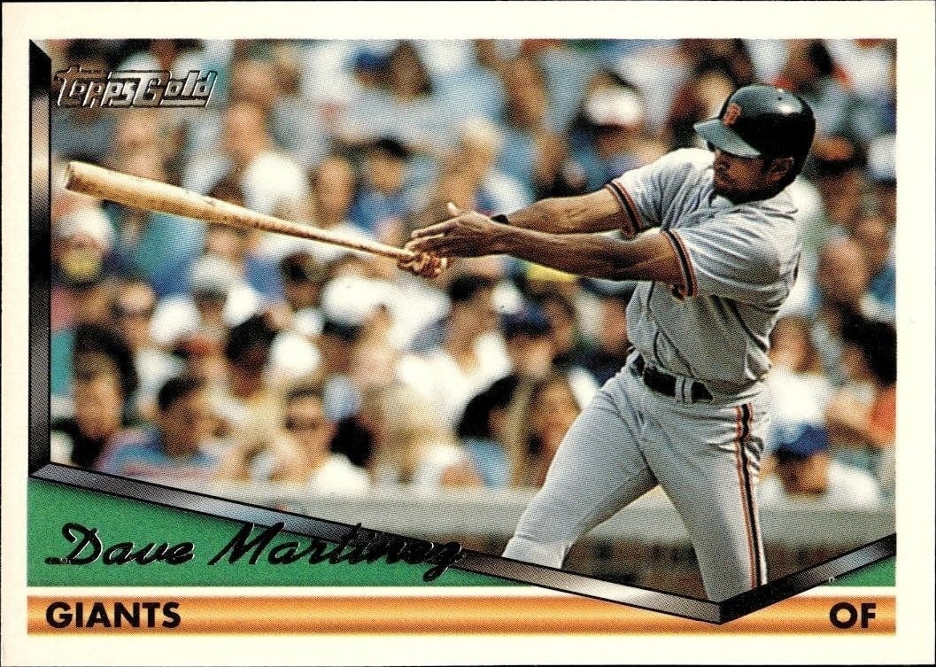 Dave Martinez 1994 Topps #174 Baseball Trading Card - Front 1994 Topps Dave Martinez #174 baseball trading card front