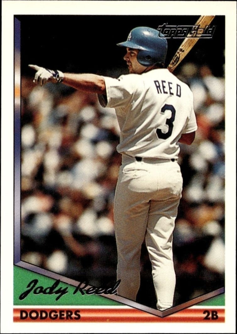 Jody Reed 1994 Topps #325 Baseball Trading Card - Front 1994 Topps Jody Reed #325 baseball trading card front