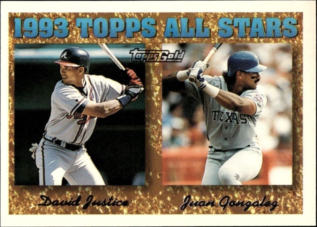 Juan Gonzalez 1994 Topps #389 Baseball Trading Card - Front 1994 Topps Juan Gonzalez #389 baseball trading card front