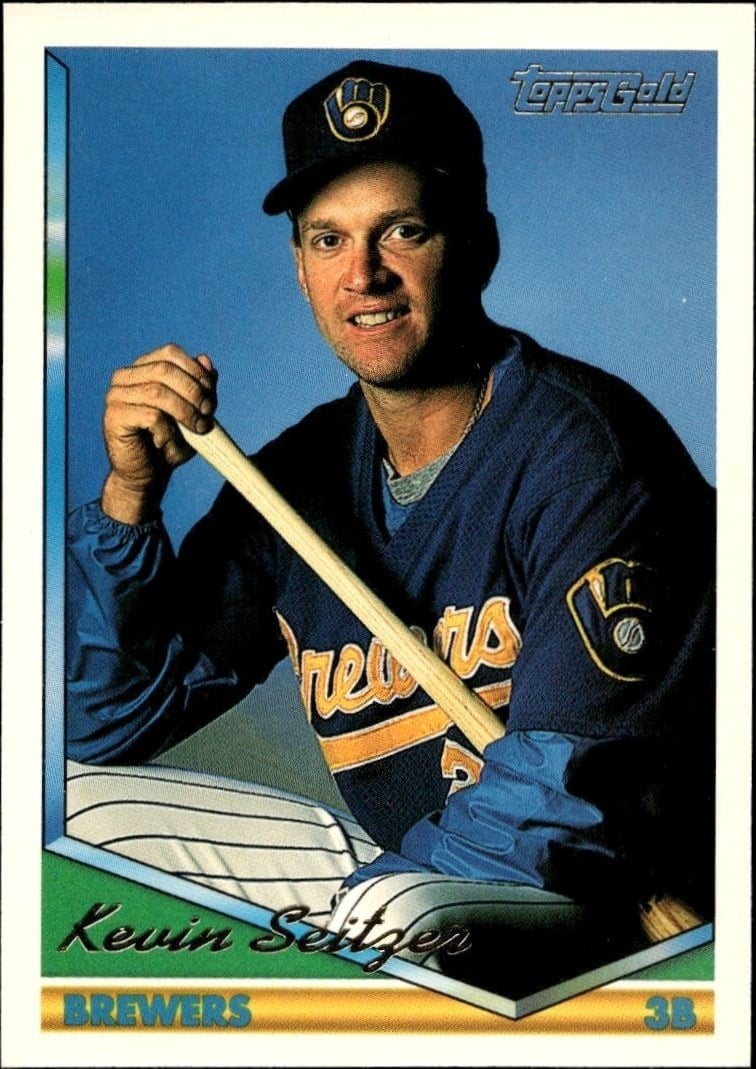 Kevin Seitzer 1994 Topps #411 Baseball Trading Card - Front 1994 Topps Kevin Seitzer #411 baseball trading card front